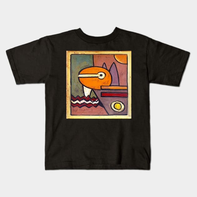 Paul klee fish art Kids T-Shirt by Linnystore